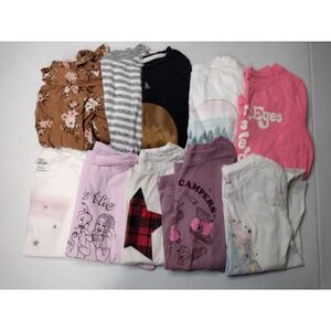 Girls Long Sleeve Top Bundle 10pc Cat & Jack OshKosh Floral Graphic Size 6 6x S